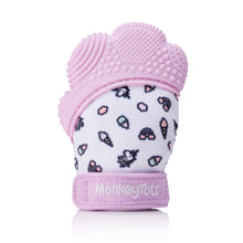Load image into Gallery viewer, MonkeyTots Baby Teething Mitten (Lilac Snow)
