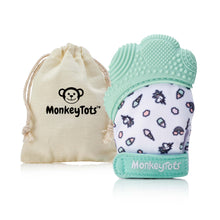 Load image into Gallery viewer, MonkeyTots Baby Teething Mitten (Misty Jade)
