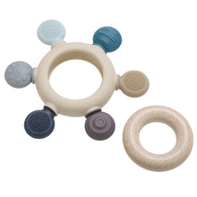 Load image into Gallery viewer, MonkeyTots™ Textured Captain&#39;s Wheel Teether - Soothing Pain Relief for Teething Babies (age 3m+)
