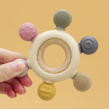 Load image into Gallery viewer, MonkeyTots™ Textured Captain&#39;s Wheel Teether - Soothing Pain Relief for Teething Babies (age 3m+)
