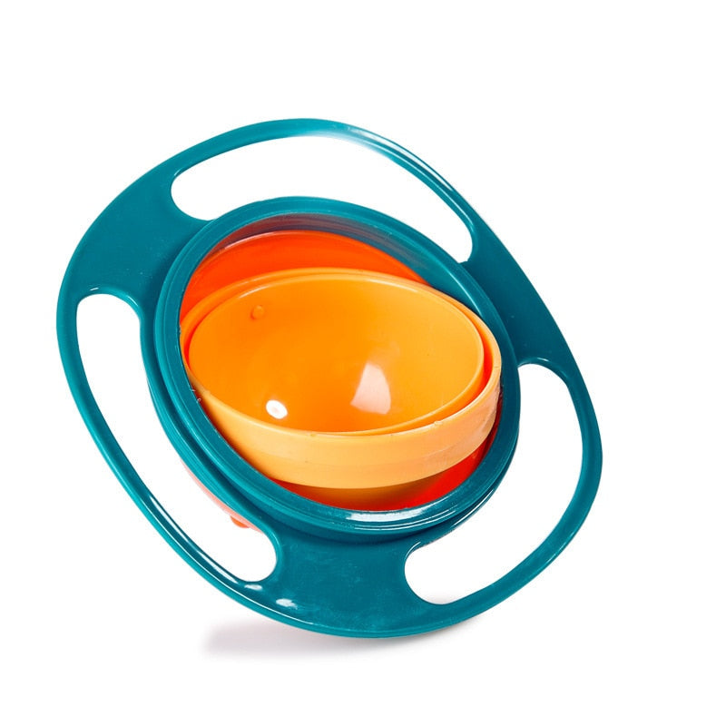 MonkeyTots Indestructi-Bowl | 360 degree Anti-Spill Gyro Bowl | No More Mess at Mealtimes