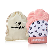 Load image into Gallery viewer, MonkeyTots Baby Teething Mitten (Coral Crush)
